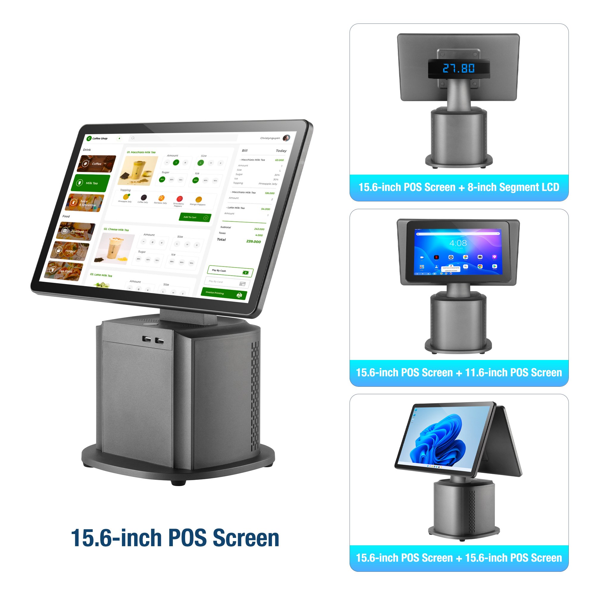 15.6 Inch Pos System Software  – Pos Terminal Android recenzja i cena