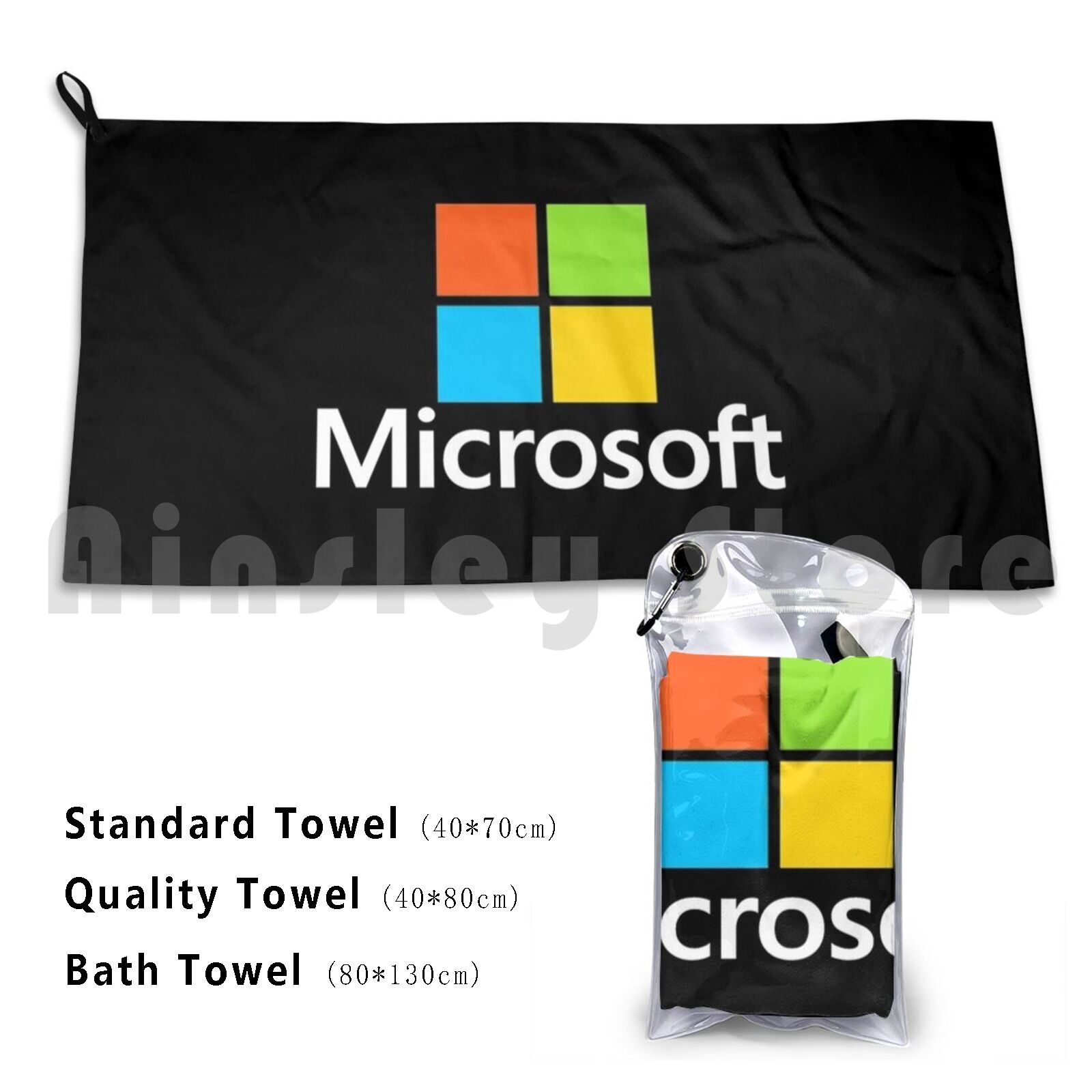 Microsoft Type Bath Towel Beac – Office Tech Logo recenzja i cena