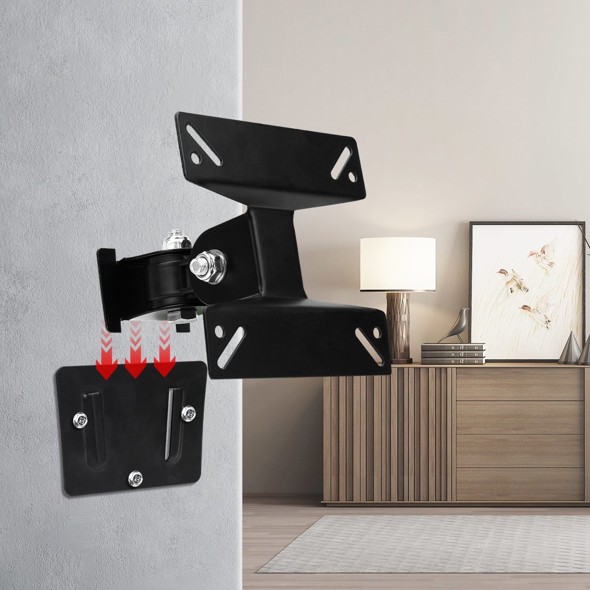 180° Swivel Iron TV Mount Brac – Flat Panel Mount Tilt recenzja i cena